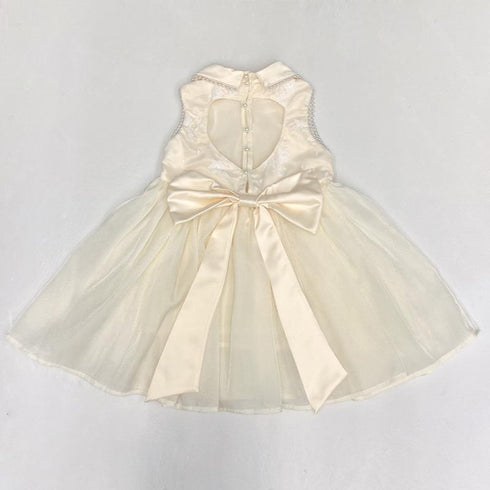 2022 Summer New Girl Pearl Doll Collar Dress Flower Girl Dress Dress Backless Love Princess Dress