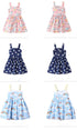 Summer New Girls Suspender European And American Dress Fashion Printing Foreign Style Girl Princess Dress