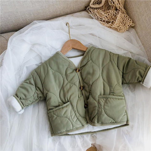 Children's cotton-padded jacket Thickened Warm Loose Outgoing Clothing