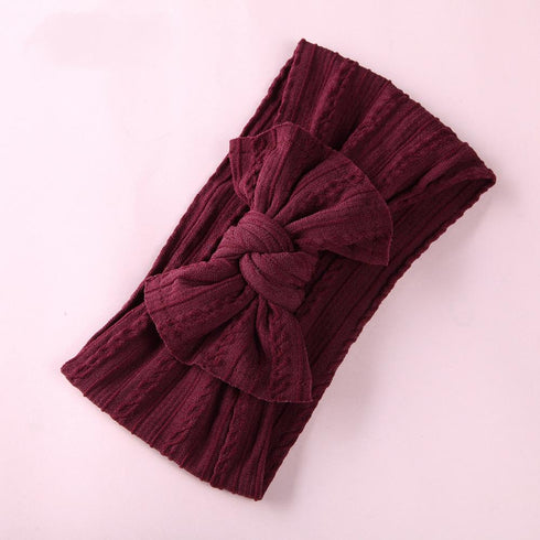 Baby Hair Band Jacquard Wide Edge Bow Children's Hair Band