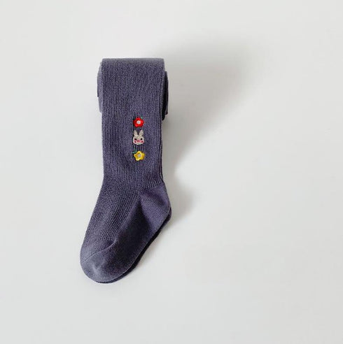 Autumn and winter children leggings embroidered pantyhose
