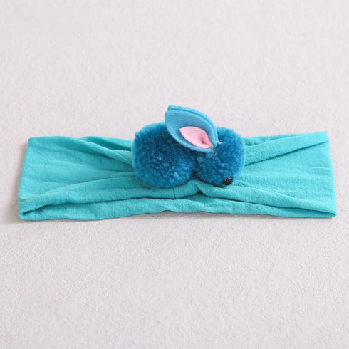 Cute plush bunny hair accessories baby soft elastic headband newborn headband