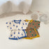Small Tree Print Binding Suit Children's Cotton Suit