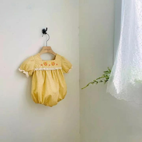 Embroidered Bubble Pants Princess Climbing Suit Fart Skirt BODYSUIT