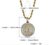 Gold-plated micro-inlaid zircon men's hip-hop necklace pendant