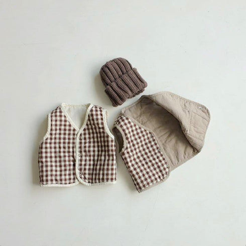 Baby Plaid Vest Baby Cotton Vest