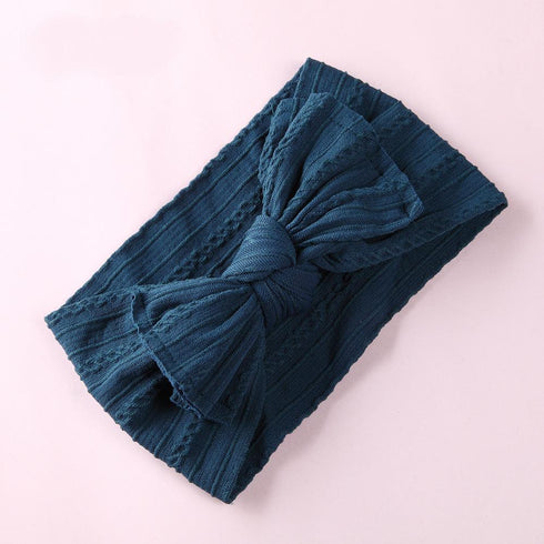 Baby Hair Band Jacquard Wide Edge Bow Children's Hair Band