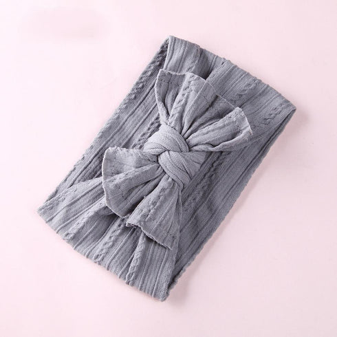 Baby Hair Band Jacquard Wide Edge Bow Children's Hair Band