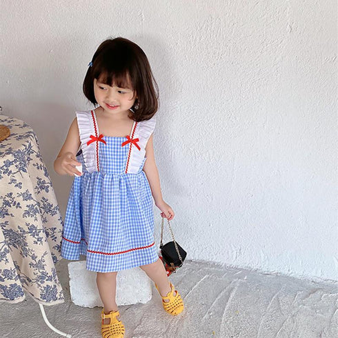 Girls Suspender Skirt 2022 Summer New Girls Summer Vest Dress Foreign Style Princess